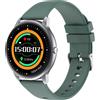 Zelurxx Smartwatch ZELURXX, 1,28 pollici, quadrante argentato, braccialetto sportivo, chiamate Bluetooth, diverse modalità sportive, quadranti personalizzabili, verde