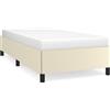 vidaXL Struttura letto crema 90x200 cm in Pelle finta