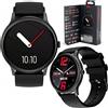 Maxlife MXSW-100 Smartwatch Bluetooth 5.1, monitoraggio dei segni vitali, 8 modalità sportive, monitoraggio del sonno nero opaco