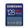 Samsung PRO Ultimate MB-SY128S - Scheda di memoria flash - 128 GB - Classe video V30 / UHS-I U3 - SDXC UHS-I - bianco (MB-SY128