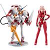 Bandai Tamashii Nations Darling in the Franxx S.H. Figuarts x The Robot Spirits Actionfigur Zero Two & Strelizia 5th Anniversary Set 16 cm