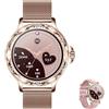 mc star Smartwatch per le donne, 1,2 pollici HD rotondo orologio delle donne Bluetooth chiamata Smart Watch impermeabile Fitness Tracker per iOS Android
