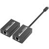 PremiumCord Estensore PremiumCord da USB-C a HDMI su cavo patch Cat5e/6/6a 4K@60Hz a 60 m