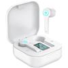 Moodix auricolari Bluetooth, display LCD, bianco - Senza fili, microfono, Smart touch, compatibile con Android e iOS