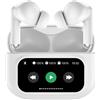 Denver TWD-305 Auricolari True Wireless in Ladecae con LCD Touchscreen Bianco Nuovo