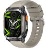 INF Smartwatch GPS Sportivo: Metallo, Silicone, Monitoraggio Fitness e Salute Grigio