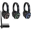 Retekess TA004 Silent Disco Starter Kit, cuffie wireless per TV, 3 canali, portata 200 m, set di cuffie per discoteca silenziosa per feste (3 pezzi)