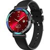 INF Smartwatch multifunzione con Bluetooth, monitoraggio salute e fitness Nero