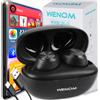 Wenom Cuffie Bluetooth wireless con due microfoni, impermeabili, SPE