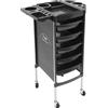 OEM Carrello da salone, design a 6 livelli, facile mobilità, nero