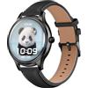 COLMI Smart Watch Colmi L28 (silicone nero + cinturino in pelle nera)