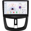 Happiq Autoradio con Bluetooth e CarPlay per Peugeot 207/207CC (2006-2015) - Compatibile con Apple e Android - Impianto stereo con sistema di navigazione - 4 GB di RAM, 32 GB di memoria