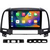 Happiq Autoradio con Bluetooth e CarPlay per Hyundai Santa Fe 2 (2006-2012) - Compatibile con Apple e Android - Impianto stereo - Sistema di navigazione - 2 GB di RAM, 64 GB di memoria