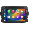 Happiq Autoradio con Bluetooth e CarPlay - per Renault/Dacia (Duster, Sandero, Captur, Xray, Logan 2, Symbol, Dokker) - compatibile con Apple e Android - impianto stereo - sistema di navigazione - 1 GB di RAM, 32 GB di memoria