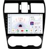 Happiq Autoradio con Bluetooth e CarPlay per Subaru Forester Mk4, Impreza XV e Crosstrek (2012-2015) - Compatibile con Apple e Android - Impianto stereo con sistema di navigazione - 6 GB di RAM, 64 GB di spazio di archiviazione