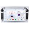 Happiq Autoradio con Bluetooth e CarPlay - per Opel/Vauxhall (Astra H/J, Vectra, Antara, Zafira, Corsa C/D, Vivaro, Meriva, Veda) - compatibile con Apple e Android - impianto stereo - sistema di navigazione - 3G 32G