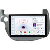 Happiq Autoradio con Bluetooth e CarPlay per Honda Fit e Jazz (2007-2013) - compatibile con Apple e Android - impianto stereo con sistema di navigazione - 4 GB di RAM, 32 GB di memoria
