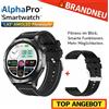 MAVURA AlphaPro™ Smartwatch 1,43" AMOLED Orologio fitness Frequenza cardiaca SpO2 Bluetooth: Nero Pelle finta