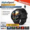 MAVURA AlphaSport™ Smartwatch GPS 170+ modalità sportive AMOLED FitnessTracker Frequenza cardiaca SpO2: Midnight Black