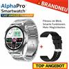 MAVURA AlphaPro™ Smartwatch 1,43" AMOLED Orologio fitness Frequenza cardiaca SpO2 Bluetooth: acciaio inossidabile argento