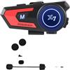 OEM Cuffie Bluetooth Helm, soppressione del rumore CVC, musica stereo, rosso