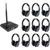 Retekess TA004 Silent Disco Starter Kit, cuffie wireless per TV, 3 canali, portata 200 m, set di cuffie silent disco per feste