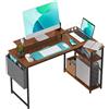 OEM Scrivania, design a L, prese di corrente integrate, marrone - 120 x 70 x 75 cm