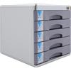 OEM Organizer per archiviazione file, 5 ripiani, cassetti con serratura, argento