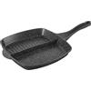 Sitram 716947 Padella 2 sezioni 26 x 26 cm per friggere e grigliare allo stesso tempo - Ghisa di alluminio nero - Padella antiaderente compartimentata - manico bakelite termoresistente - tutti i