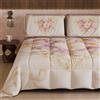 PETTI Artigiani Italiani - Trapunta Invernale, Piumone Matrimoniale Double Face Tinta Unita e Stampa Digitale, Shabby 04 320, 100% Microfibra, Made in Italy