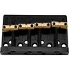 Musiclily Pro 19mm Ponte Hardtail per Basso Elettrico 4 Corde Sellette Ottone e Piastra Acciaio, Nero