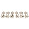 Musiclily Pro R18K 3R3L Set Meccaniche Autobloccanti 18:1 Ratio Locking Tuners con Paletta Mezza Luna Vite 90° per Chitarra Elettrica Acustica, Nickel
