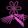 Decotrend-Line-100 Braccialetti Starlight Glowstick Fluo Neon, Colore Rosa, 100102