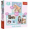 Trefl - Animali Carini - Puzzle 3 in 1, 3 Puzzle, da 20 a 50 pezzi - Puzzle Colorati con Animali, Gatti, Collage Diversi Gradi di Difficoltà, Divertimento Creativo, per Bambini dai 3 anni in poi