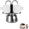Gsycle Moka Pot, 100 Ml Mini Express In Acciaio Inossidabile Mini 2 Tazze Moka, Caffettiera Da Piano Cottura, Macchina Per Caffè Espresso A Doppio Tubo Caffettiera Per Caffè Espresso Per Preparare Il Caffè