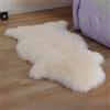 Woolous Tappeto Pelle di Pecora Vera 90x60cm Tappeto Pelliccia Della Nuova Zelanda, Tappeti Peloso, Morbido, Pelo Lungo per Salotto, Cameretta, Sedia (Avorio)