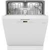 MIELE* G 5611 i Active - Lavastoviglie da incasso con frontalino a vista bianco.