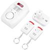 Zerodis Wireless PIR Allarme Sensore A Infrarossi Antifurto Rilevatore di Movimento Unità di Allarme con 2 Telecomando per System di Sicurezza Domestica