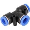 Fafeicy Raccordo a T 10 Pezzi T Spinta a Forma di Connettori Connettore Pneumatico 3/8 T 10 mm Raccordi Rapidi per Tubo di Distribuzione Dell'Aria e Utensile Pneuma