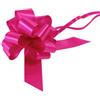 WRIOL Confezione da 50 coccarde autotiranti Rosa Fucsia (Magenta) gran fiocco autotirante da antenna specchietto auto, nastro da 5 cm, lunghezza 150 cm per feste, diametro coccarda 16 cm, feste, matrimonio, eventi