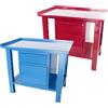SOGI Banco da lavoro SOGI 1 metro con piano in acciaio + armadio con anta e cassetto - blu/rosso
