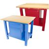 SOGI Banco da lavoro SOGI 1 metro con piano in legno + armadio con anta e cassetto - blu/rosso