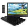 Does not apply Lettore CD/DVD Portatile Da 17,5'' Con Schermo HD Girevole Da 15,6'', Supporta C