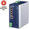 PLANET BSP-360 switch di rete Gestito Gigabit Ethernet [10/100/1000] Supporto Power over [PoE] Blu, Bianco (IP30 Industrial Renewable - Energy 4-Port 10/100/1000T 802.3at PoE+ Managed Switch. [-10 to 60 degree C, 802.3a [BSP-360]