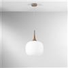 Tecno Arredo 3 Lighting SOSPENSIONE JAIPUR BIANCA/LEGNO 1XE27 30X30X150CM