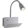 Tecno Arredo 3 Lighting APPLIQUE GULP FLESSIBILE BIANCA CON USB 2A 1XGU10 23X27X49CM