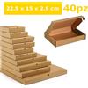 MAXY SCATOLE FUSTELLATE PER SPEDIZIONI CON COPERCHIO 22,5X15X2,5cm 40PZ AVANA