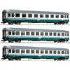 Roco SET 3 carrozze EUROFIMA 1 Prima cl. e 2 seconda cl. XMPR logo FS Trenitalia