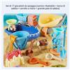 Set giochi da spiaggia per bambini con camion e ruota sabbia