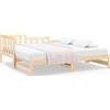vidaXL Letto da giorno allungabile 2x(90x190) cm in legno di pino massiccio